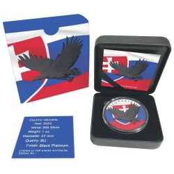 1 oz Slovak Eagle with SK Flag 2023 Black Platinum colored no 1