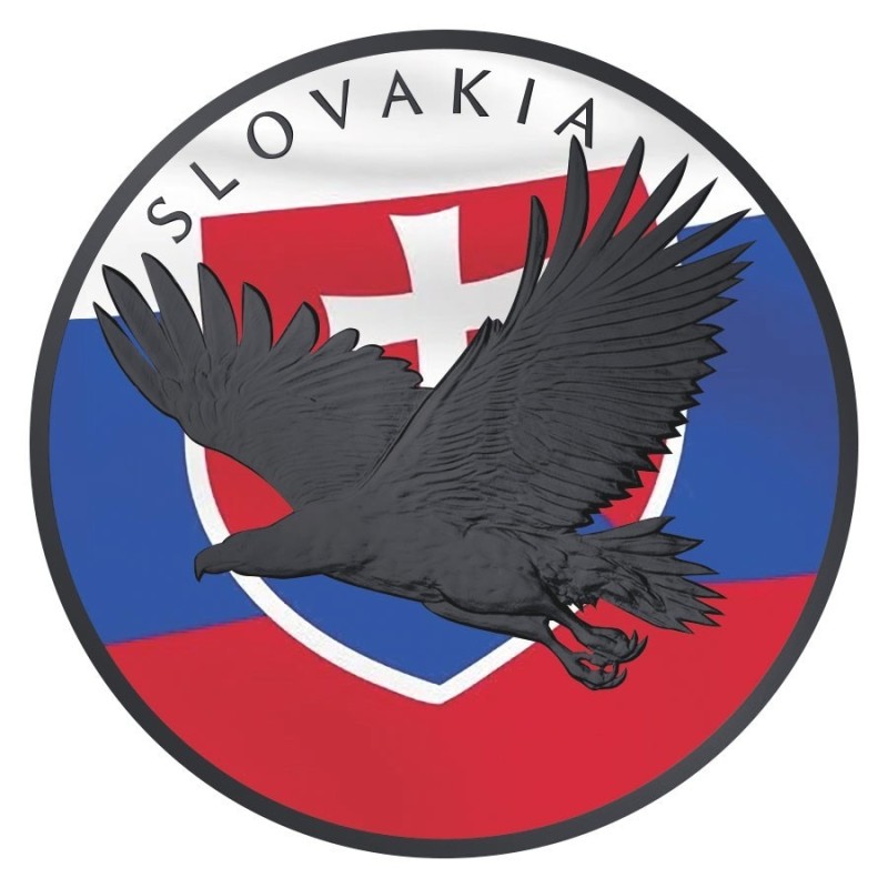 1 oz Slovak Eagle with SK Flag 2023 Black Platinum colored no 1