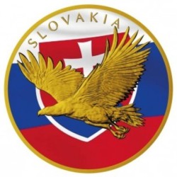 1 oz Slovak Eagle 2023 (no. 3/100) BU with SK Flag colored