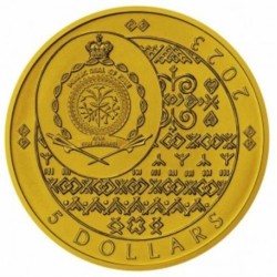 1 oz Slovak Eagle 2023 (no. 3/100) BU with SK Flag colored