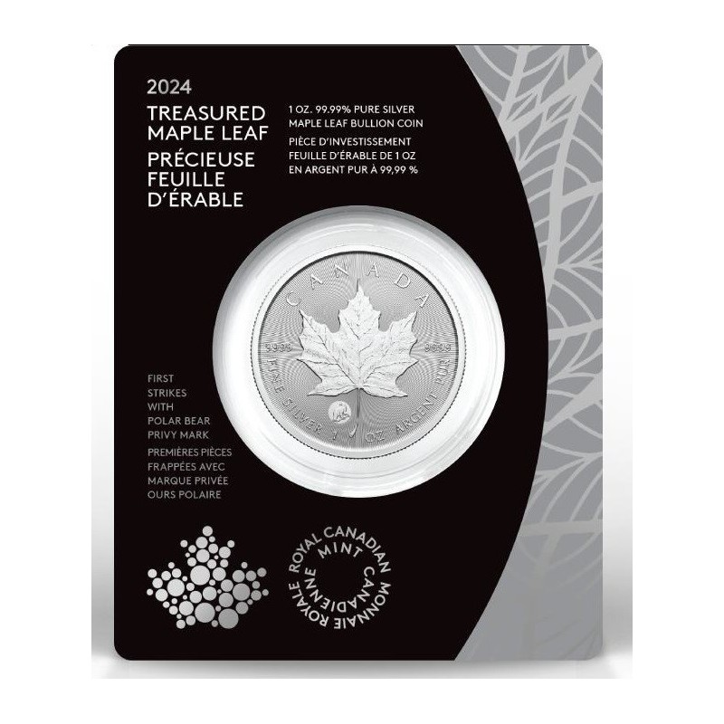 1 oz Maple leaf 2024 First strikes PRIVY SILVER blister