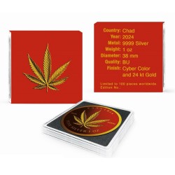 Royal red 1 oz CANNABIS 2024 CHAD gilded