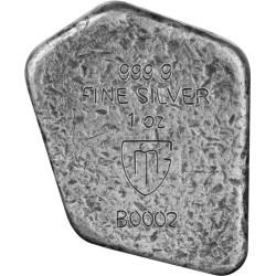 Silver cast bar 1 oz  Runa Jera .9999 Ag Anique + UV