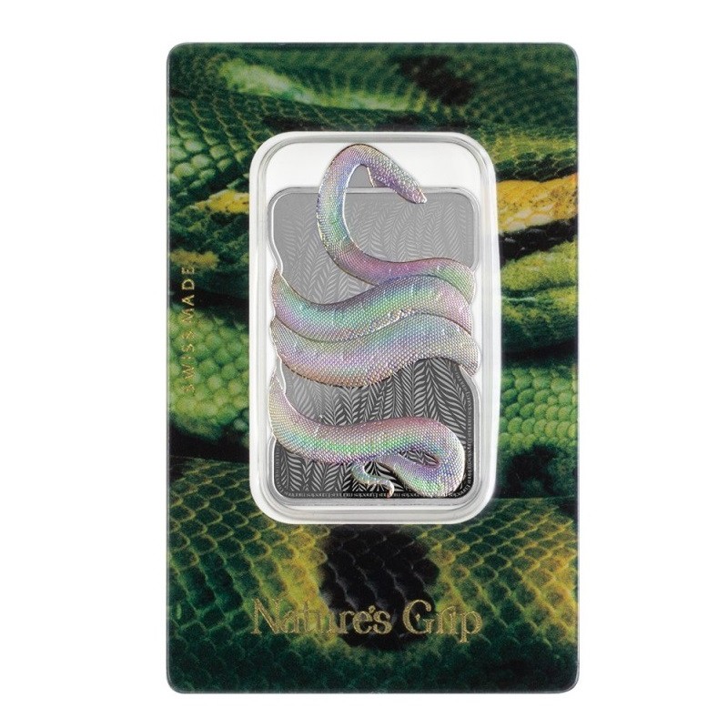 Silver bar 1 oz Green Anaconda PAMP Niue 2024 hologram HM