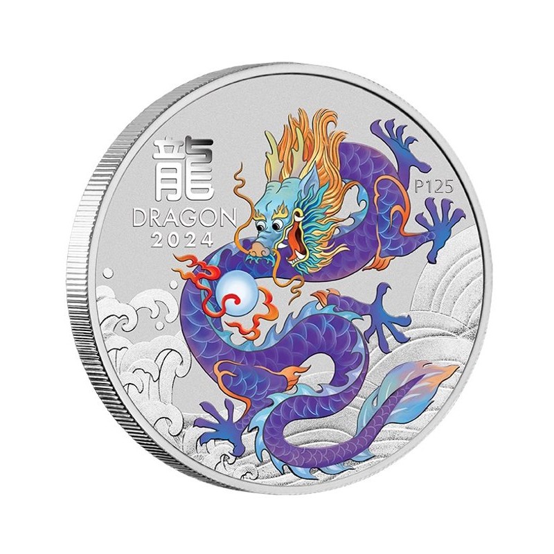 1 oz Lunar III -  Year of the Purple Dragon 2024 ST