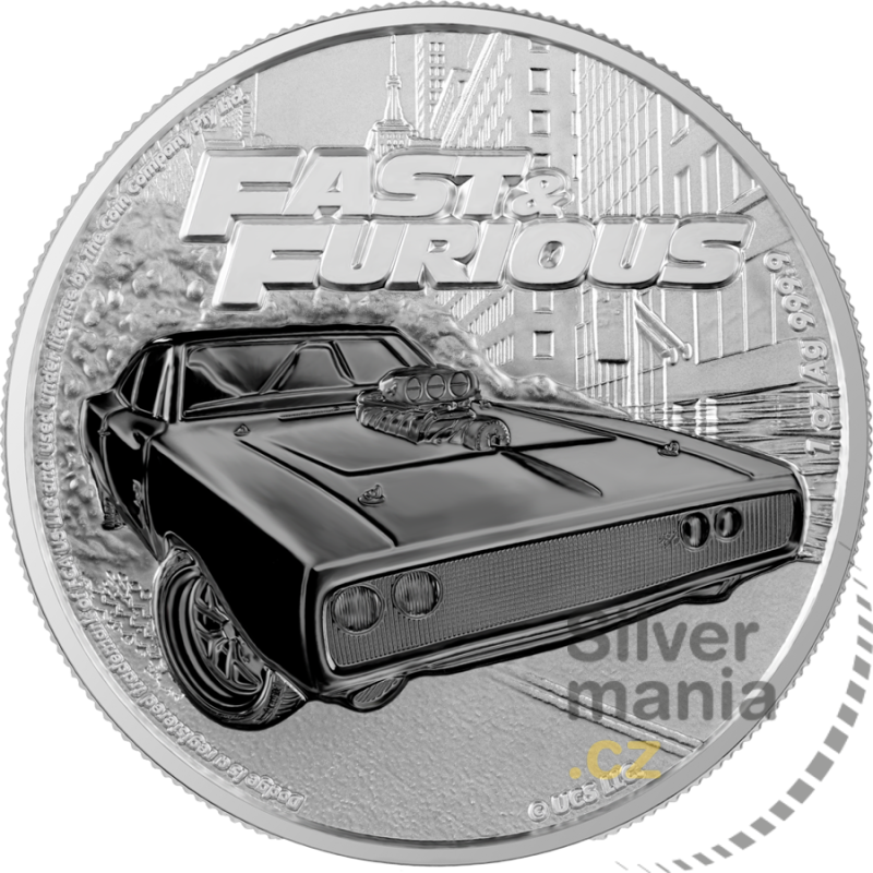 1 oz Fast and Furious Black RU 2023 PROOF-like Niue