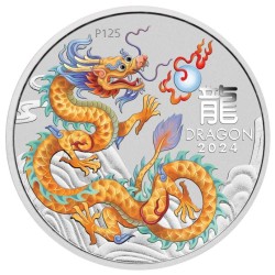 1 oz Lunar III -  Year of the Golden Dragon 2024 ANA blistr HM