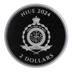 1 oz Bitcoin UFO Niue 2024 Metalic Ag