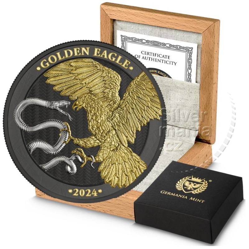 1 oz Malta Golden Eagle 5 Euro 2024 Ag BU Limited Edition