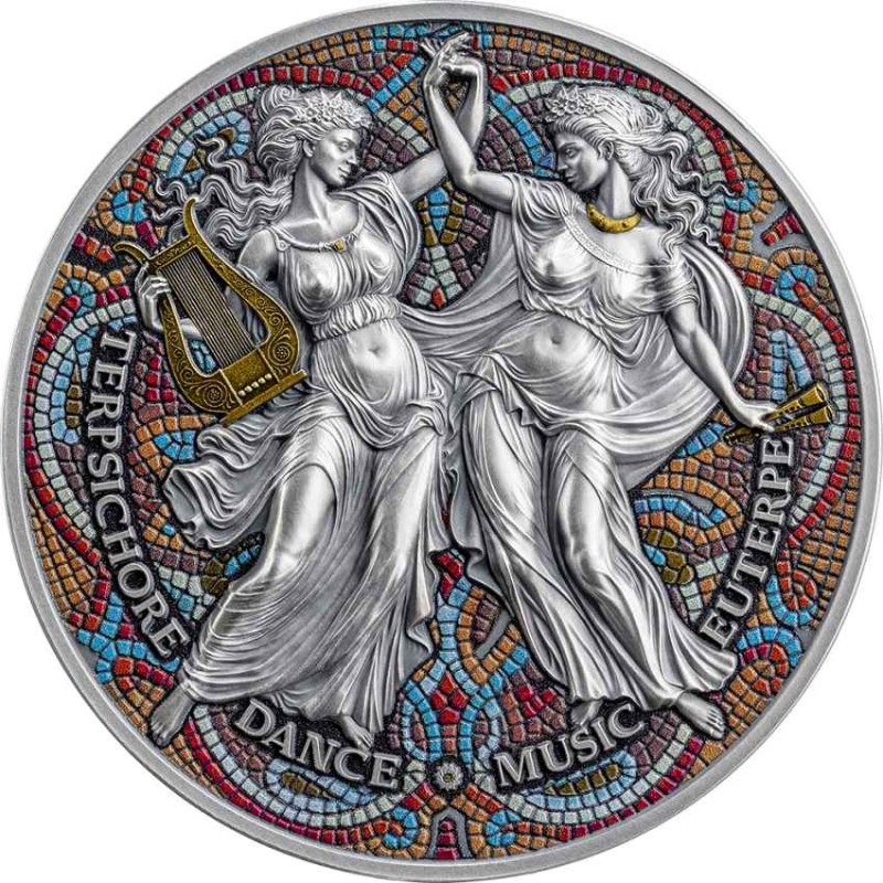 2 oz Terpsichore and Euterpe 2025 Cameroun 2000francs Ag