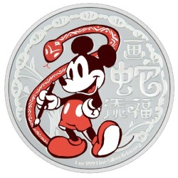 1 oz Disney Mickey Lunar Snake (Rok hada) 2025 PROOF 2$