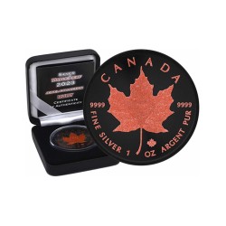 1 oz Maple Leaf RUBY + Black RU 2023 ST