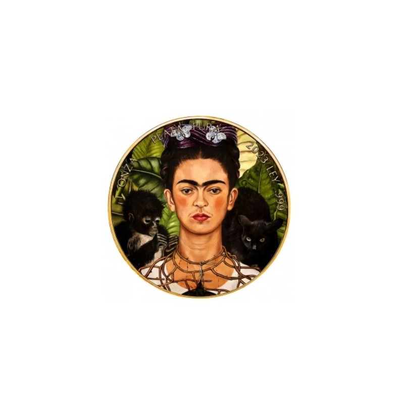 1 oz Mexico LIBERTAD Frida Kahlo 2023 colored + gilded