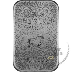 silver bar 2 oz The Seven Deadly Sins - Gluttony .9999 Ag numbered