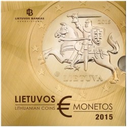 EURO coin set Lithuanian Coins (Litva) 2015 BU