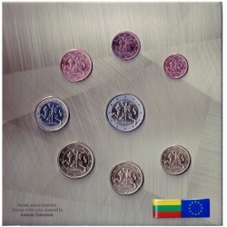 Set Euromincí Lithuanian Coins (Litva) 2015 BU