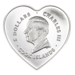 shaped coin Brilliant Love - Infinity 5$ Cook Islands 2025 PROOF