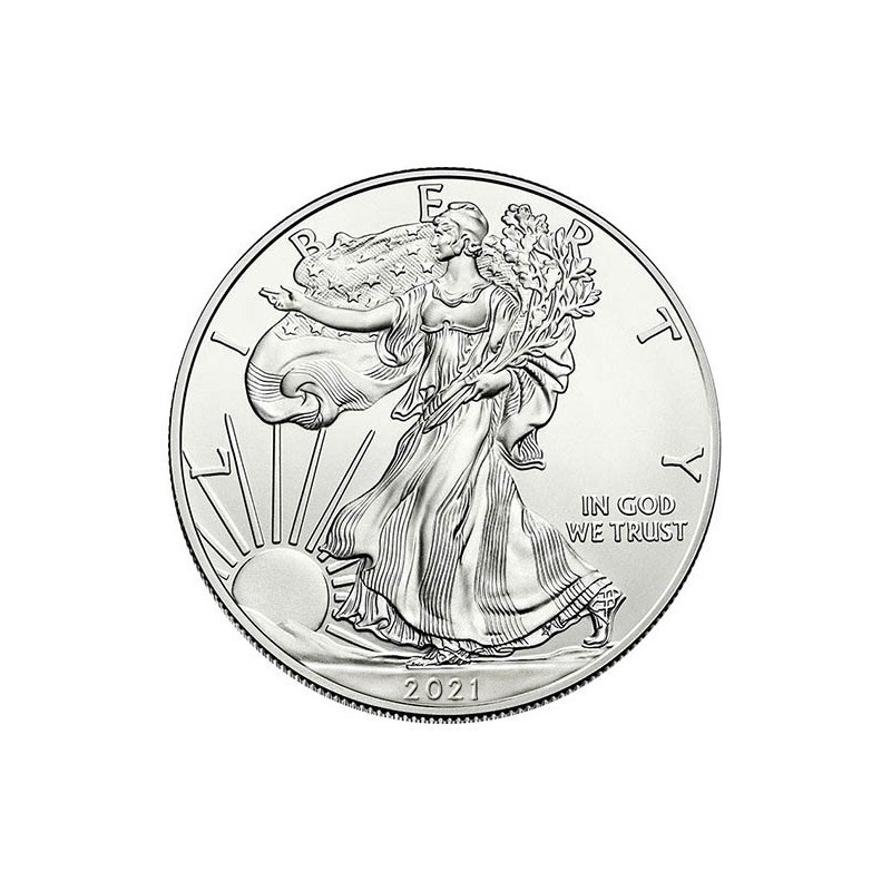 1 oz Silver American Eagle 2021 NOVÝ TYP BU v kapsli HM