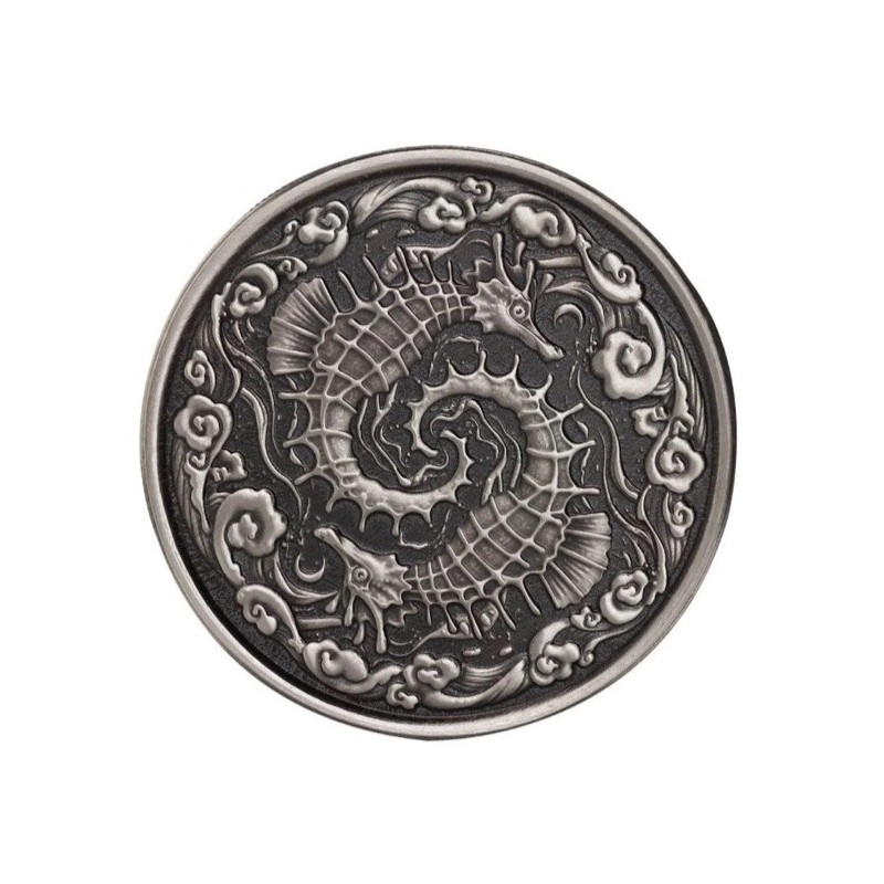 1 oz Seahorse 2024 Samoa Antique Ag 2$ HM