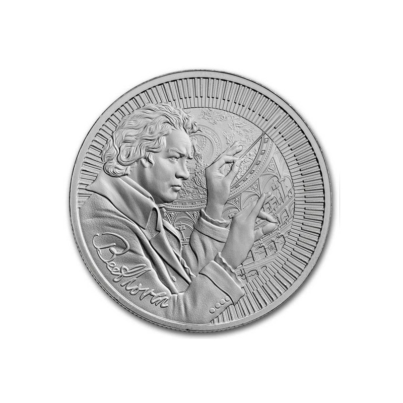 1 oz Icons of Inspiration: Beethoven NIUE 2024 BU Ag