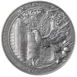 2 oz Sedm dní stvoření KAMERUN 2024 Antique