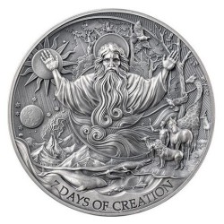 2 oz Sedm dní stvoření KAMERUN 2024 Antique