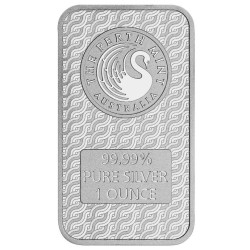 1 oz Australia Rectangular Lunar Snake 2025 BU silver bar