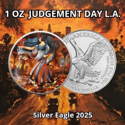 1 oz JUDGEMENT DAY Los Angeles US Eagle 2025 kolor, v etui