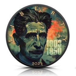 1 oz George Orwell 75. výročí úmrtí US Eagle 2025 kolor, v etui