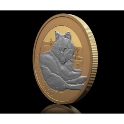 1 oz ANIMAL PORTRAITS: GREY WOLF CANADA 2025 gilded