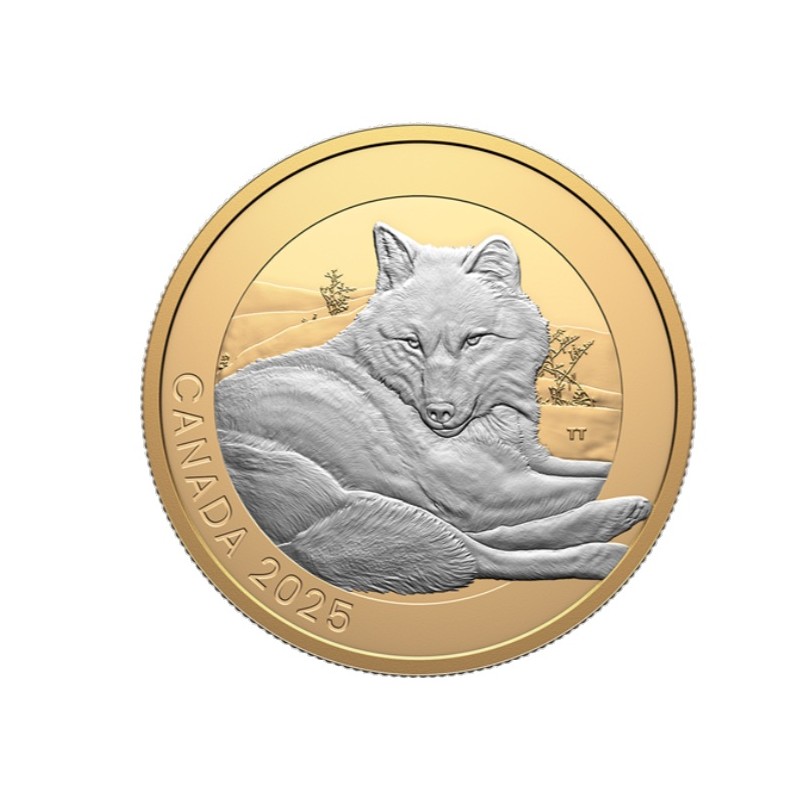 1 oz ANIMAL PORTRAITS: GREY WOLF CANADA 2025 gilded