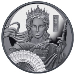 1 oz The Chess - Queen $1 NIUE 2025 Black Proof