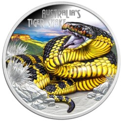 1 oz Australian Tiger Snake Deadly and Dangerous 2025 PROOF