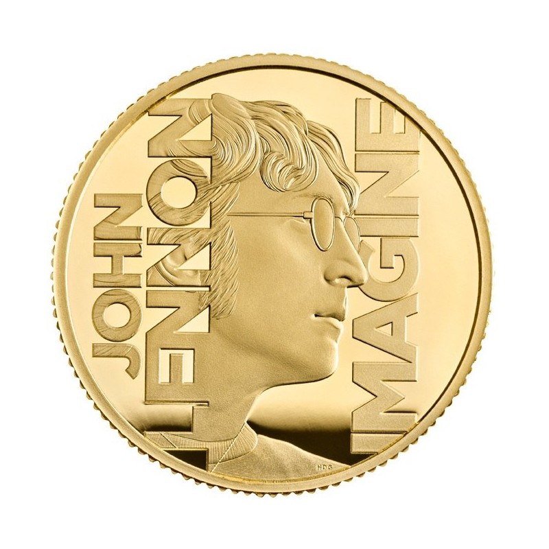 gold 1/40 oz Music Legends - John Lennon 25pounds 2025 PROOF .9999 Au