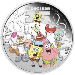 1 oz Spongebob and Friends 2024 Tuvalu PROOF color ST