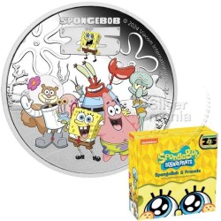 1 oz Spongebob and Friends 2024 Tuvalu PROOF color ST