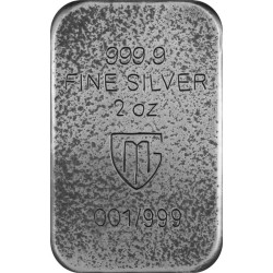 silver cast bar 2 oz Gods: ULL Germania Mint numbered