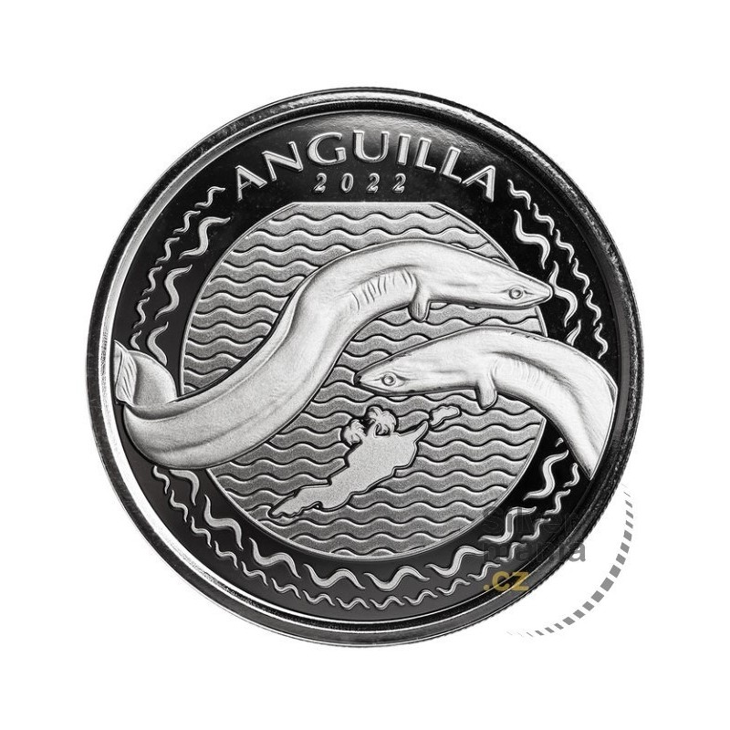 1 oz Eel Anguilla Eastern Caribbean 2022 BU HM